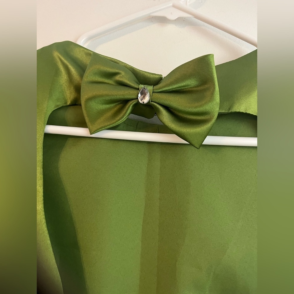 Green Tulle Girl’s Wedding Pageant Dress - Picture 7 of 8